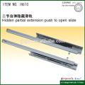 two-section hidden soft closing rebound slide for kitchen hardware